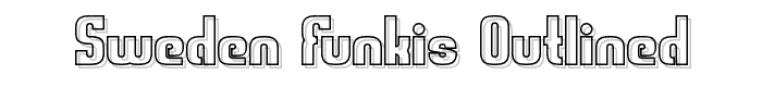 Sweden Funkis Outlined font